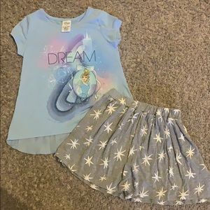Disneystore Cinderella Shirt and Skirt Set Sz 7/8